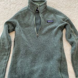 PATAGONIA GREEN HALF-ZIP FLEECE